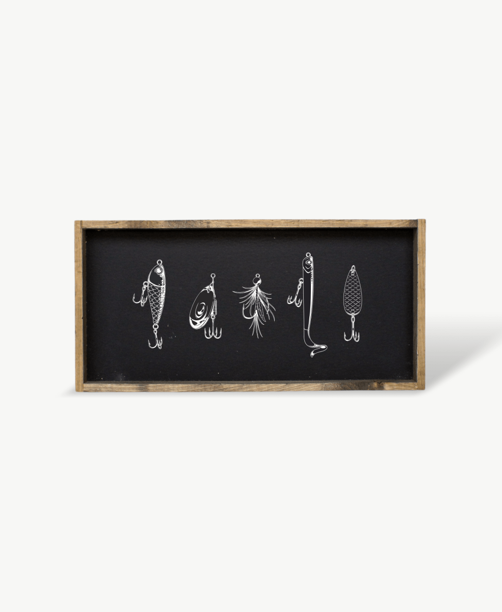 Fishing Lures Wood Sign - WilliamRaeDesigns