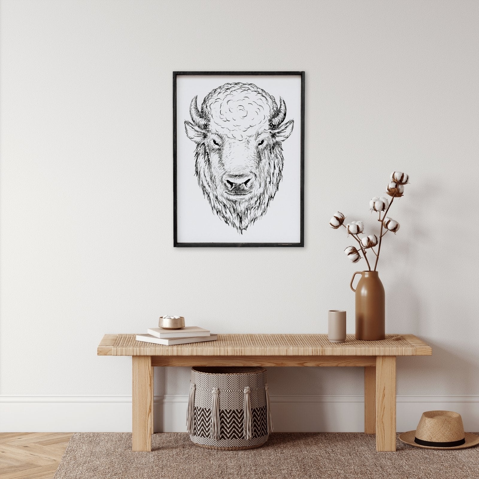 WilliamRaeDesigns Wood Signs Ebony Buffalo Head (Earl) | Wood Sign