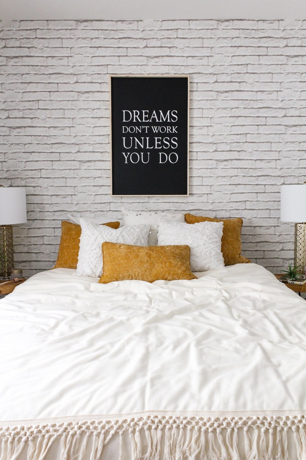 Dreams Don't Work Unless You Do farmhouse signs, rustic signs, joanna gaines style signs, farmhouse decor, Farmhouse style
