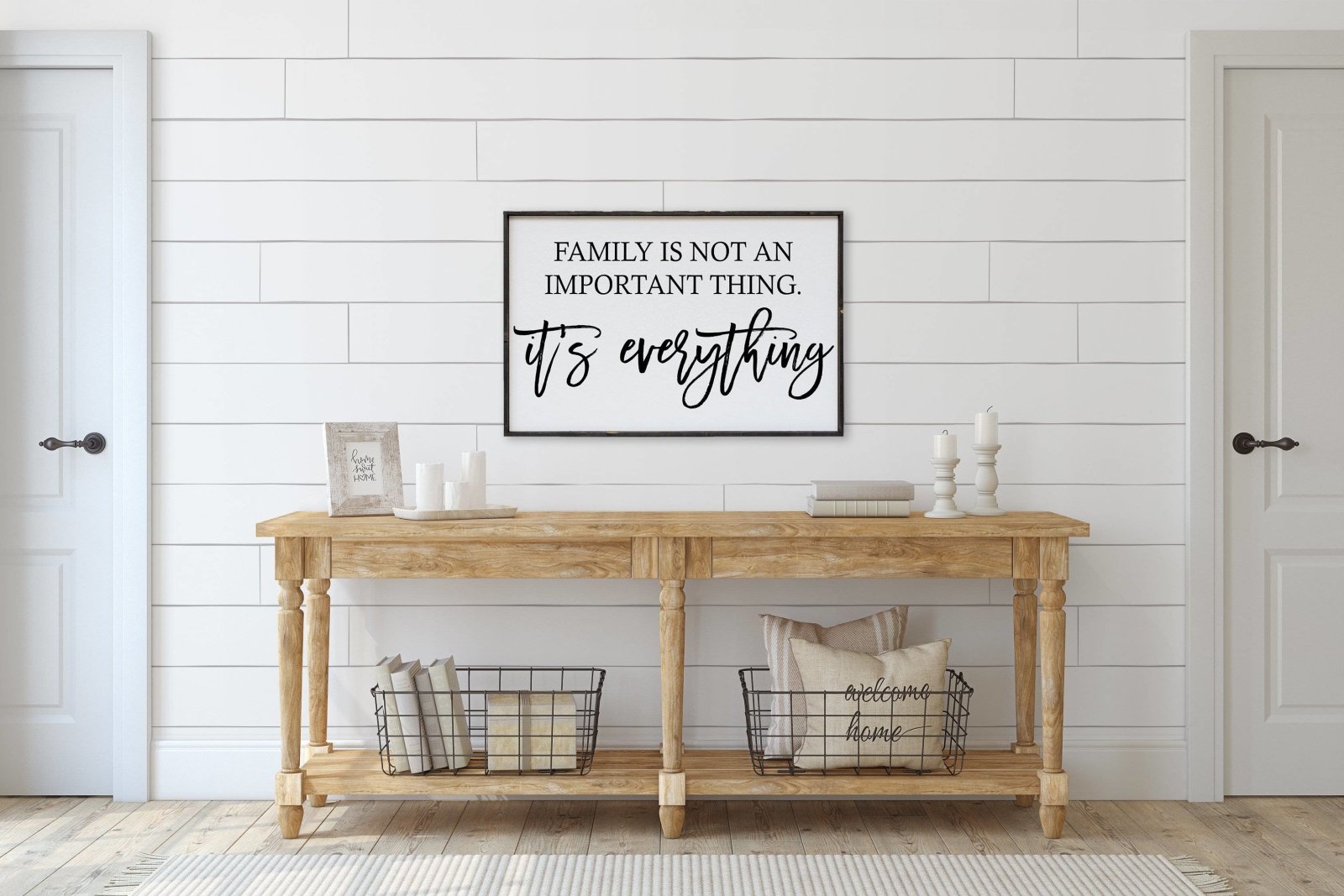 Williamrae Designs Wood Signs Ebony Family is Not an Important Thing | Wood Sign