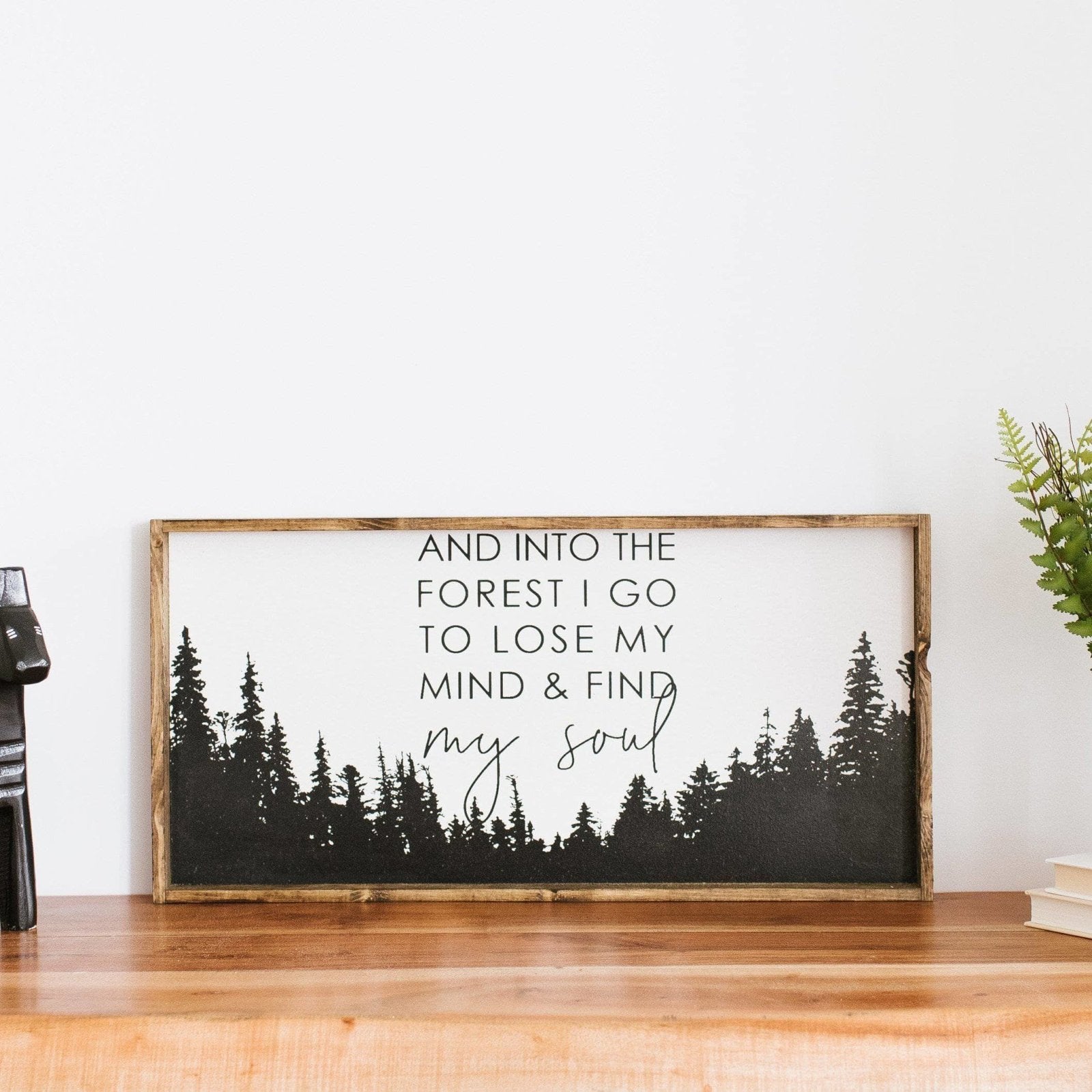 Into The Forest I Go | Wood Sign farmhouse signs, rustic signs, joanna gaines style signs, farmhouse decor, Farmhouse style
