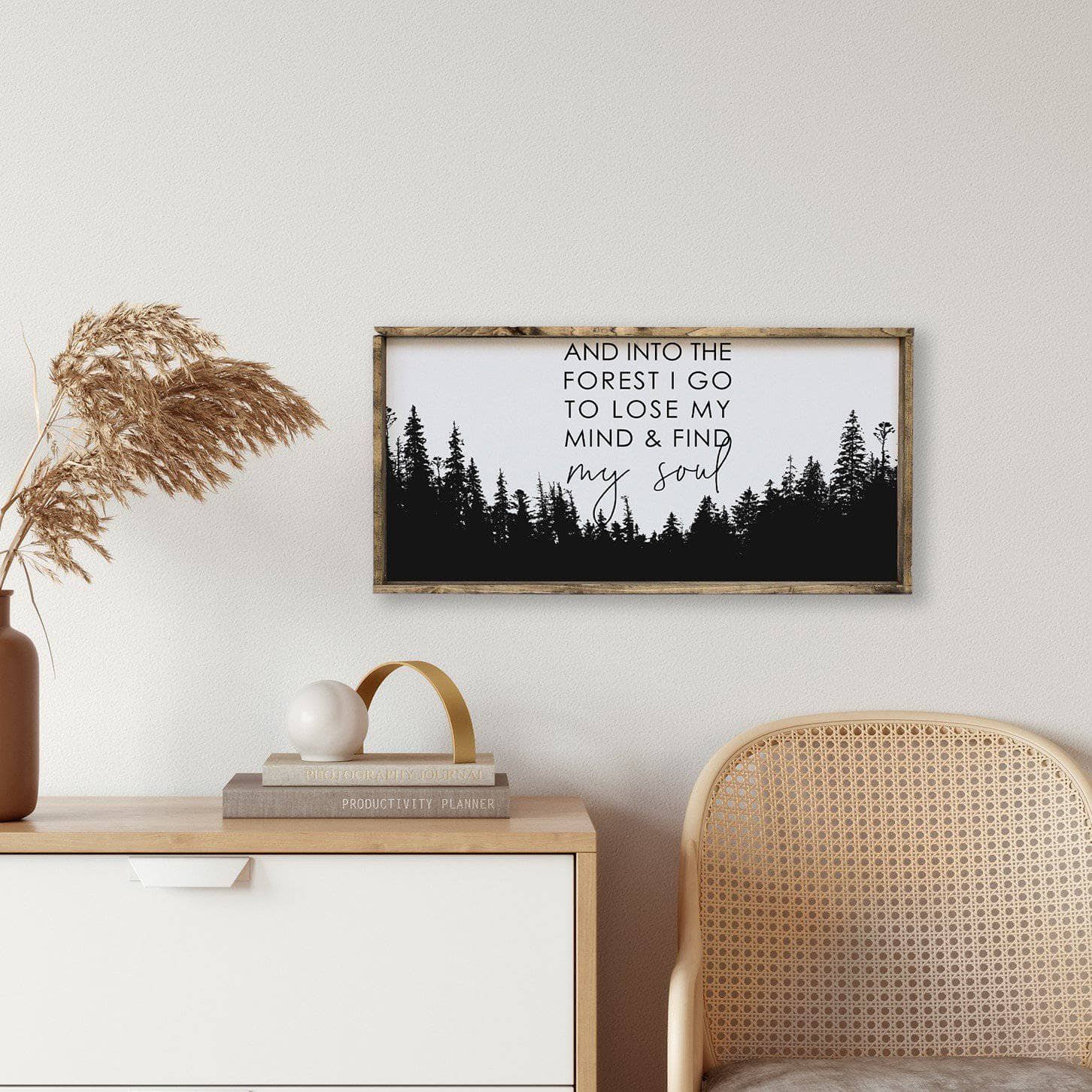 WilliamRaeDesigns Dark Walnut Into The Forest I Go | Wood Sign