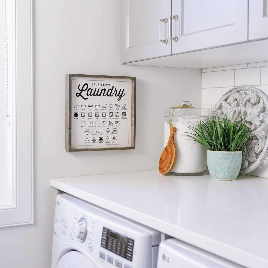 Laundry Symbols | Wood Sign - WilliamRaeDesigns