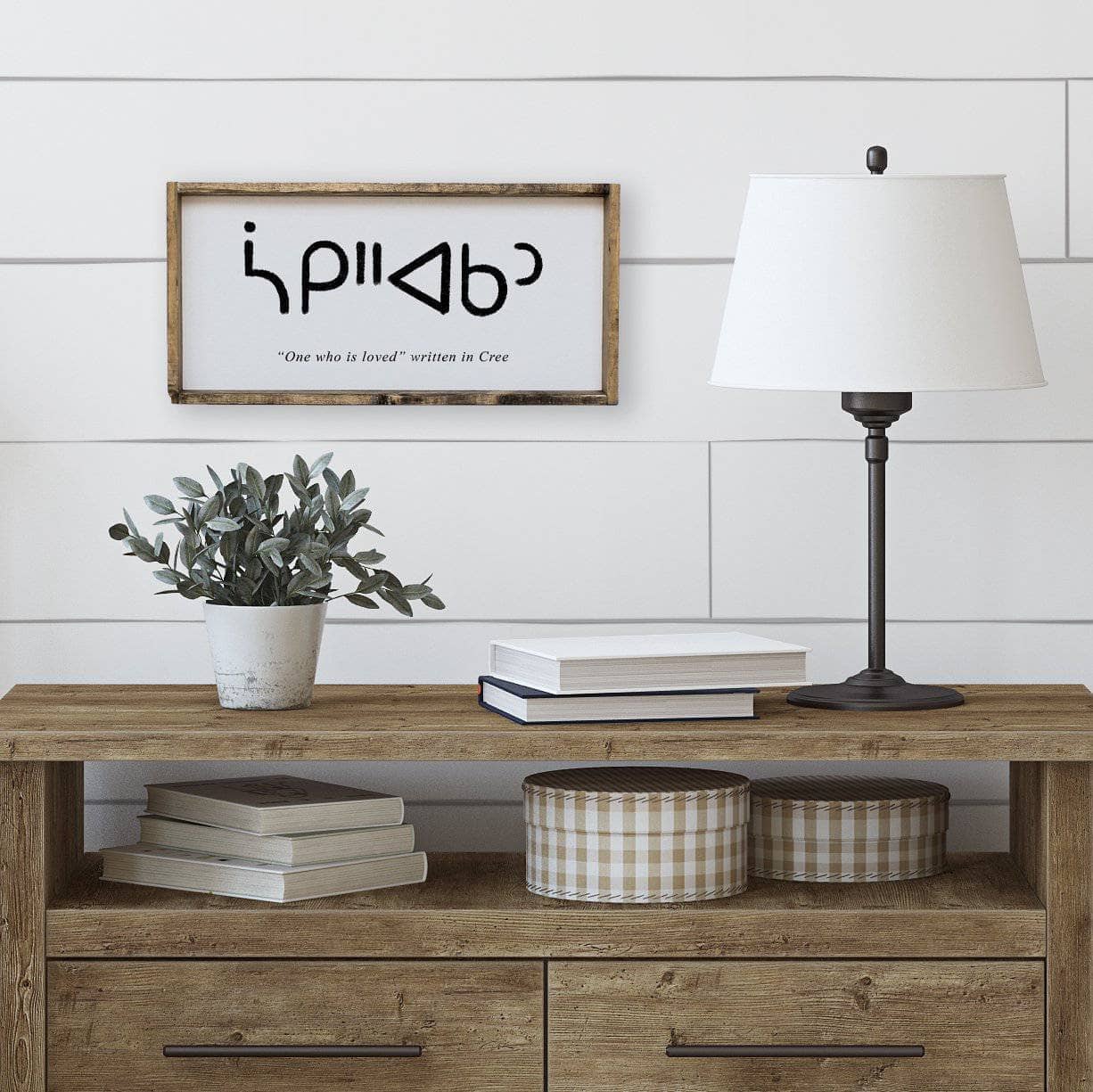 One Who is Loved in Cree | Wood Signs - WilliamRaeDesigns