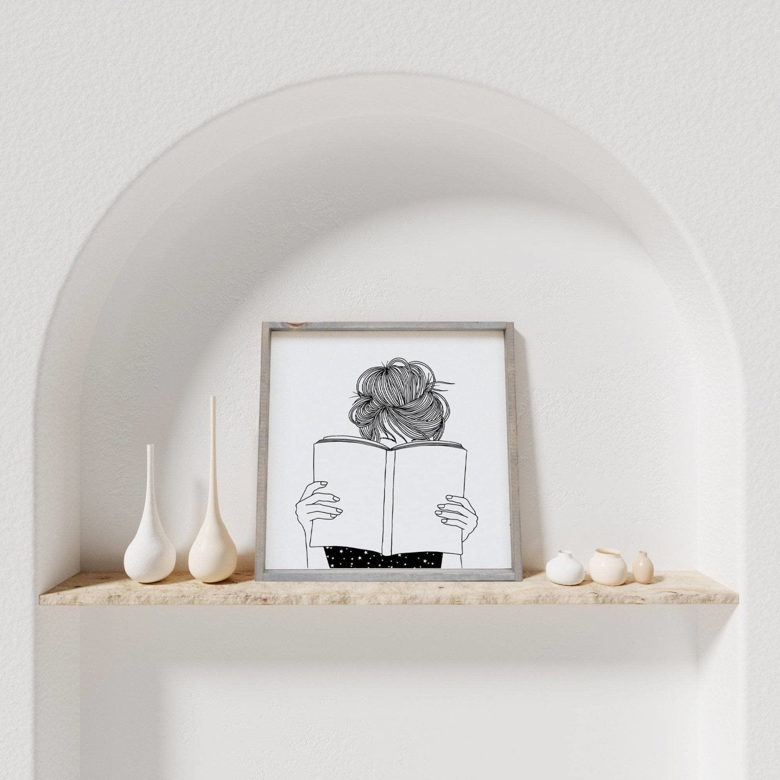 Reading Silhouette | Wood Sign - WilliamRaeDesigns