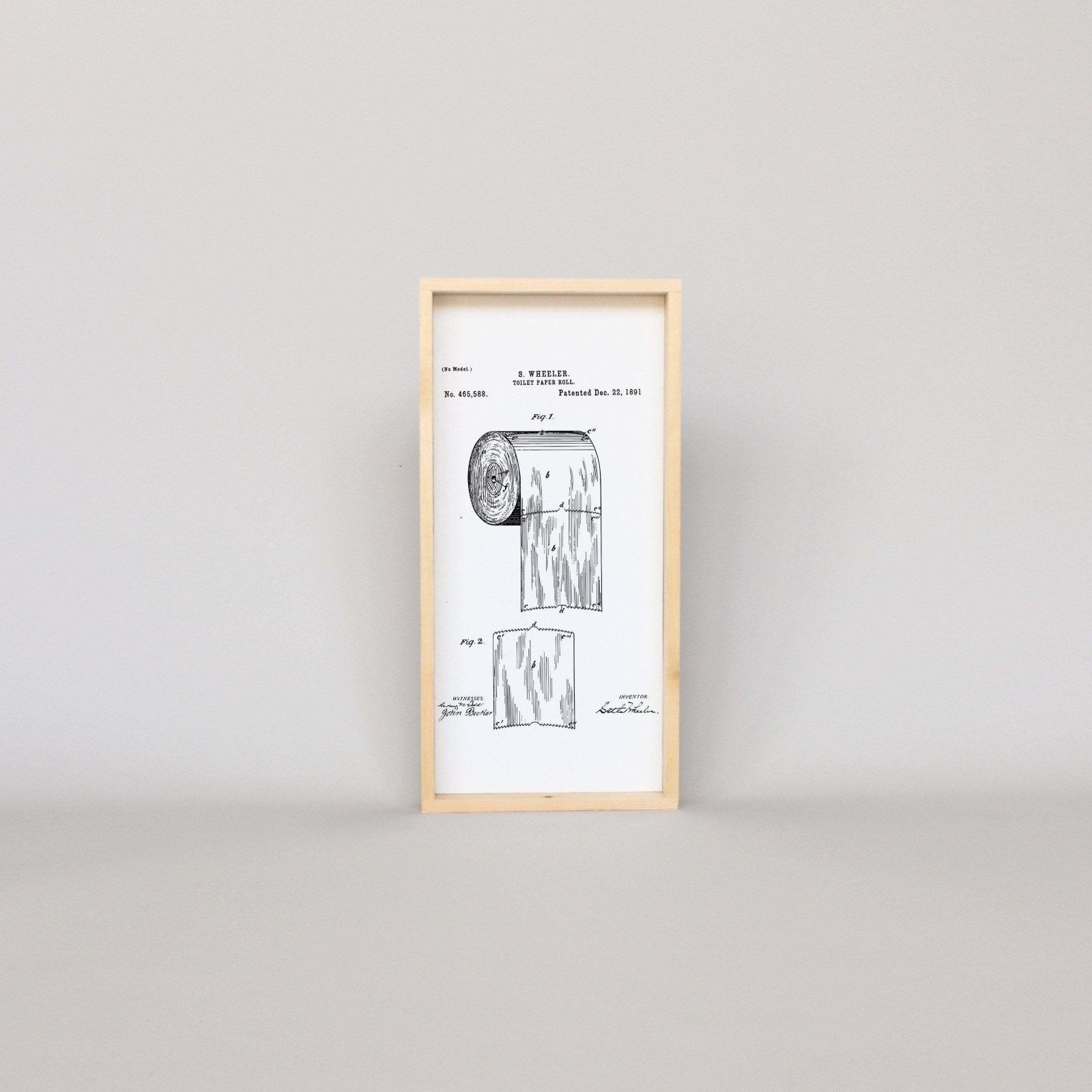 Toilet Paper Patent | Wood Sign - WilliamRaeDesigns