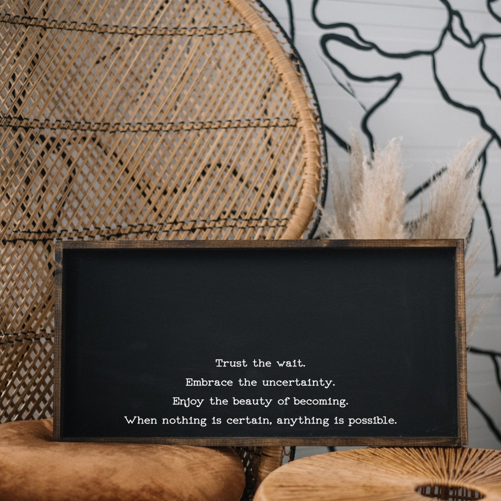 Trust The Wait Wood Sign - WilliamRaeDesigns