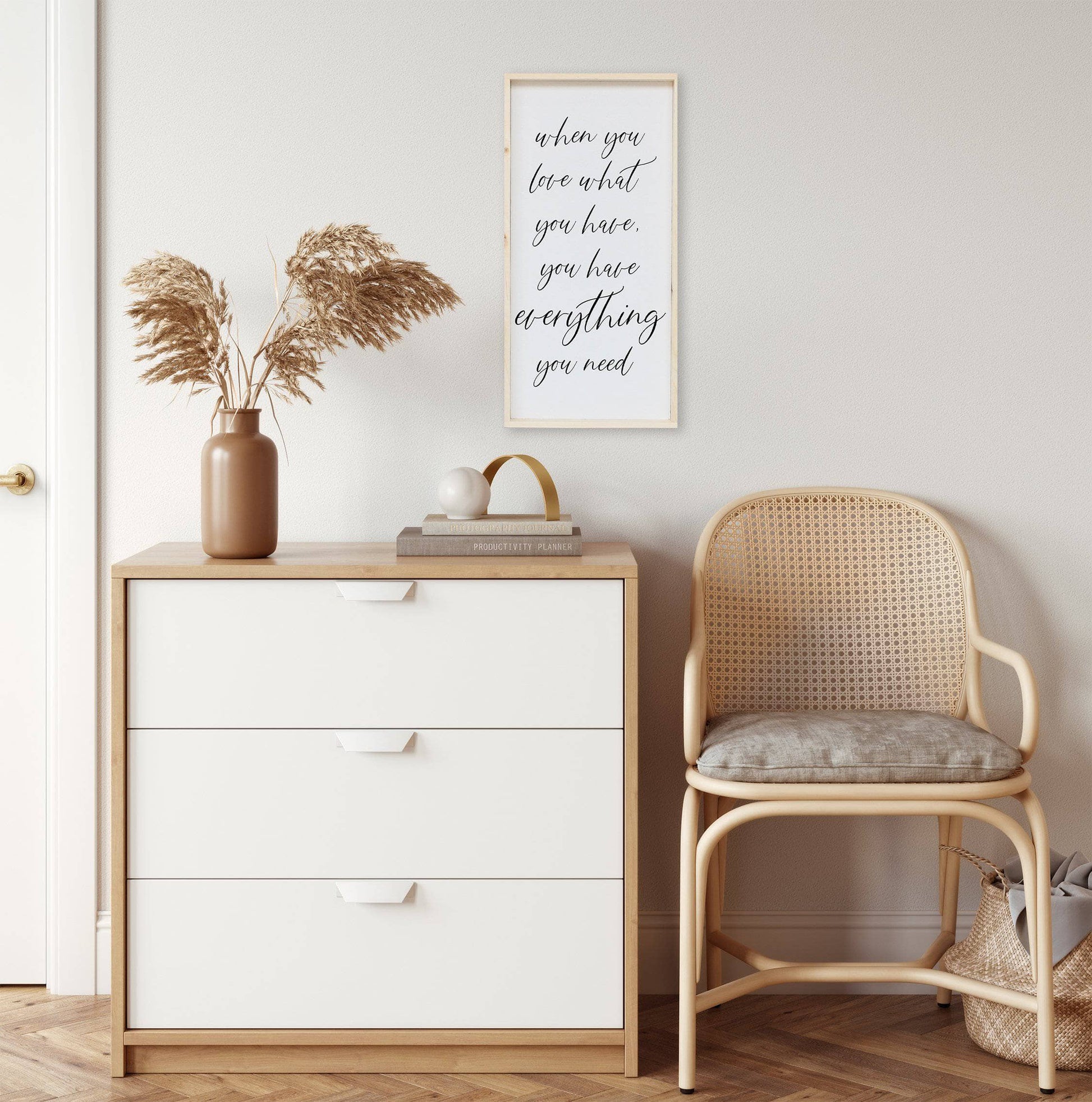 WilliamRaeDesigns Natural When You Love What You Have, You Have Everything You Need | Wood Sign