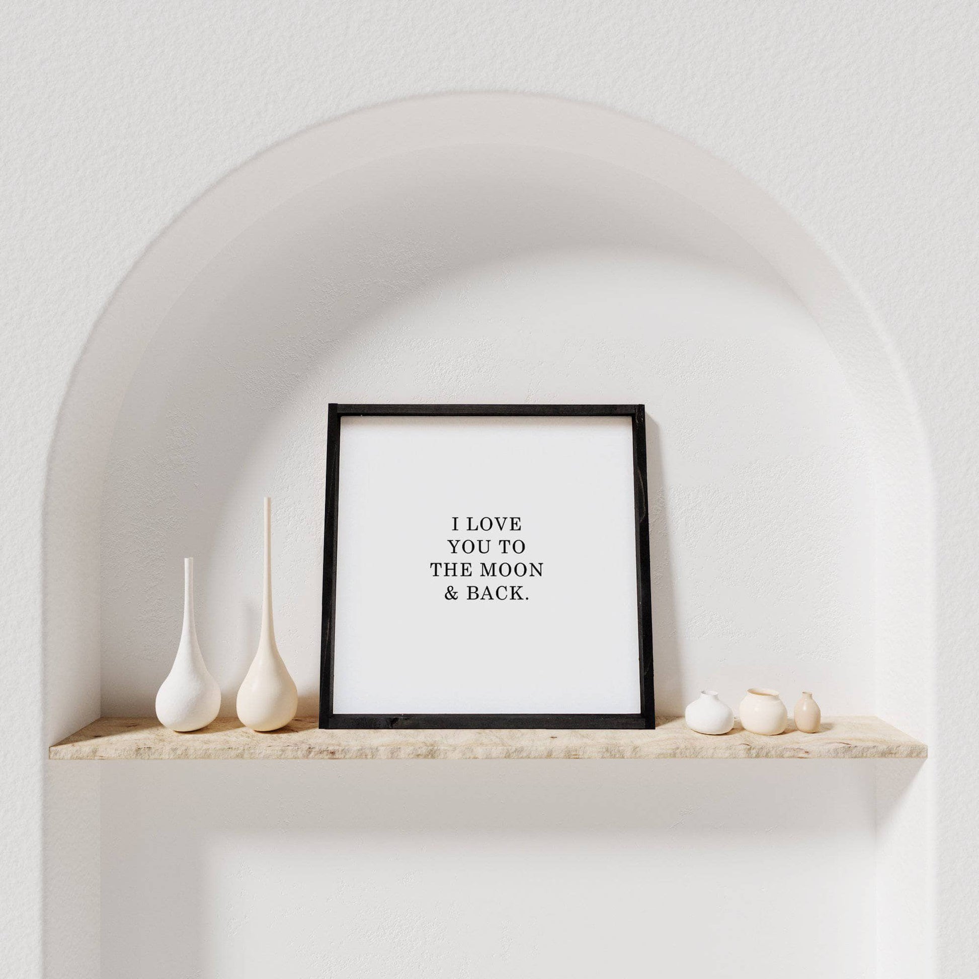 WilliamRaeDesigns Wood Signs Ebony I Love You To The Moon & Back | Wood Sign