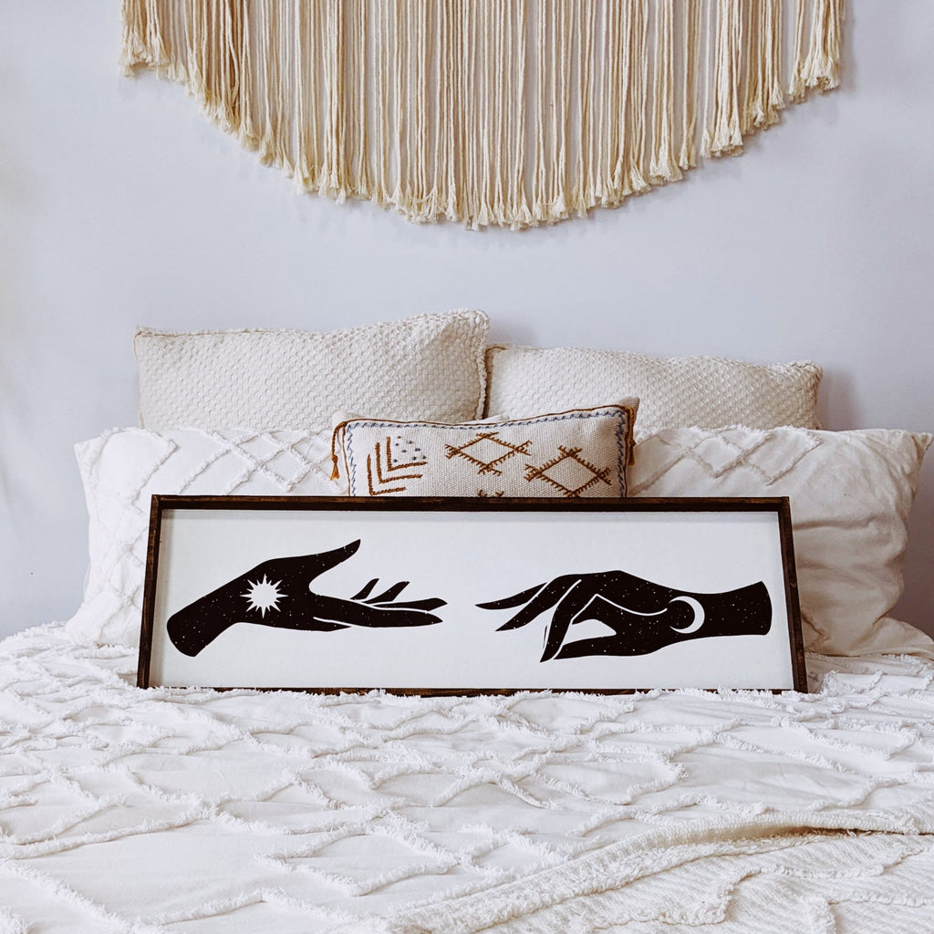 Mystical Sun & Moon Wood Sign - WilliamRaeDesigns