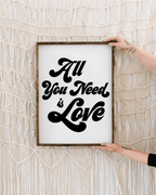 All you Need is Love Wood Sign - WilliamRaeDesigns