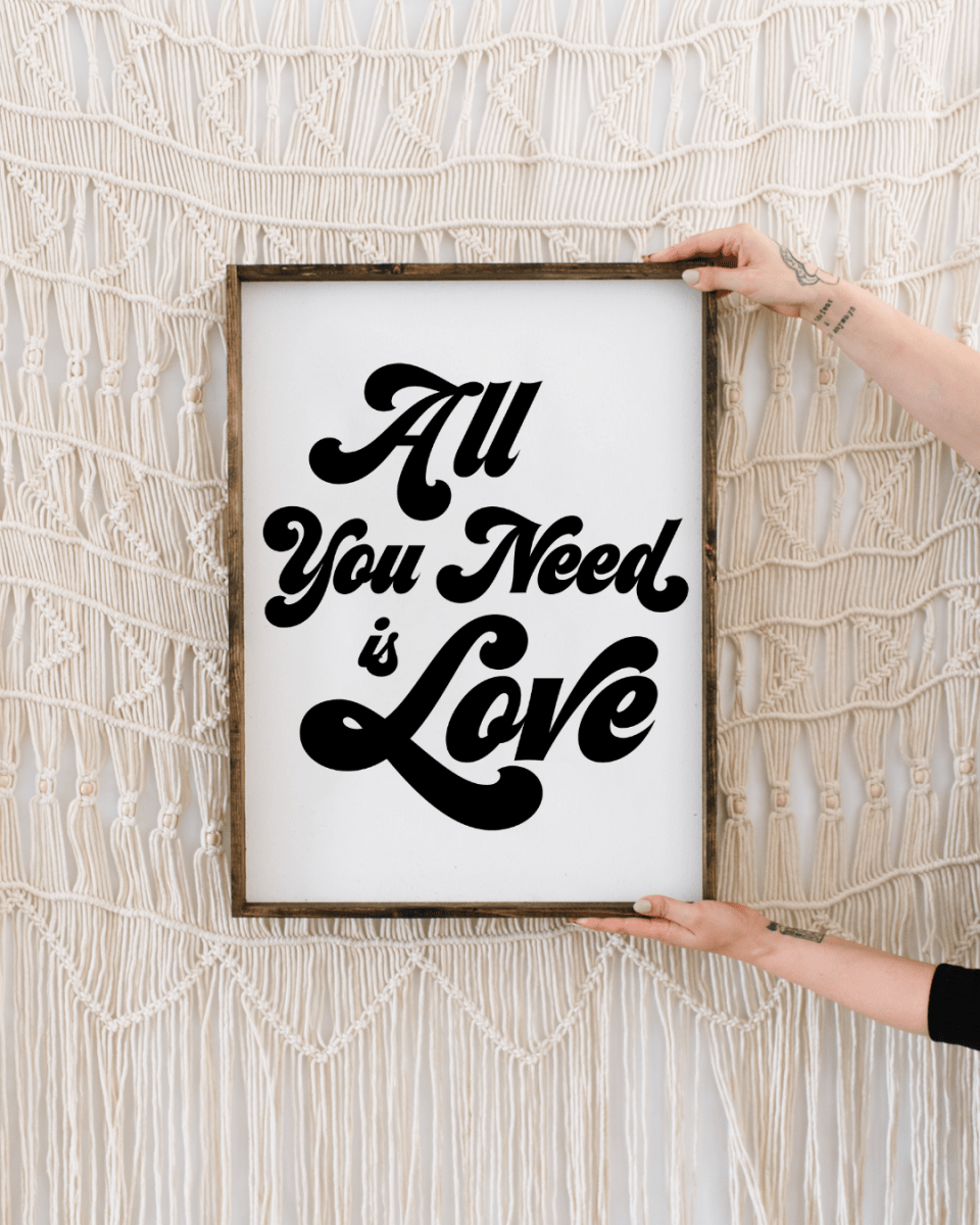 All you Need is Love Wood Sign - WilliamRaeDesigns
