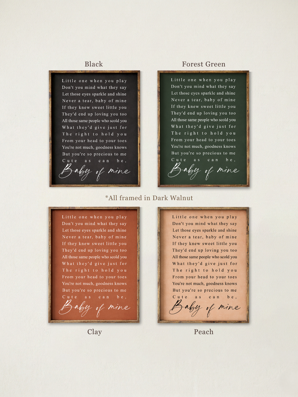 Custom "Baby Mine" Framed Print - WilliamRaeDesigns