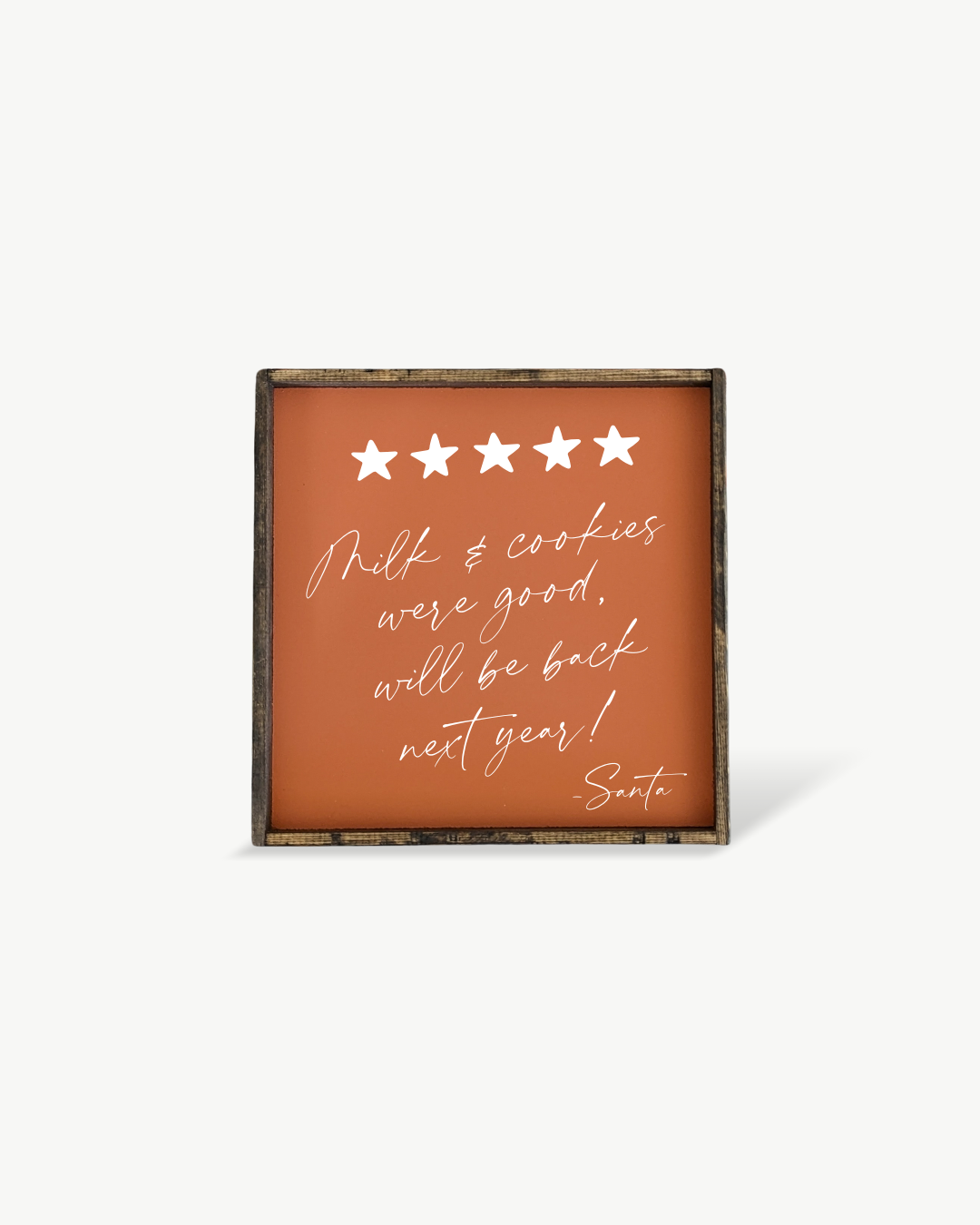 Milk & Cookies Santa Review - Framed Christmas Print