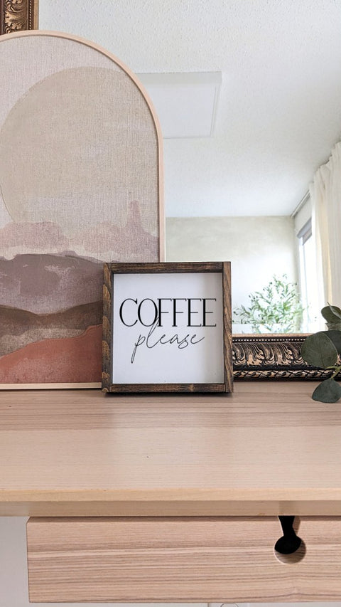 Coffee Please Mini Wood Sign - WilliamRaeDesigns