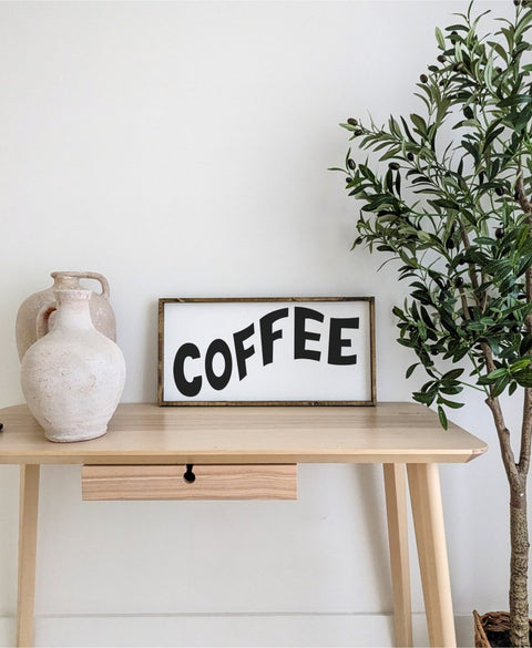 Coffee Wavy Wood Sign - WilliamRaeDesigns