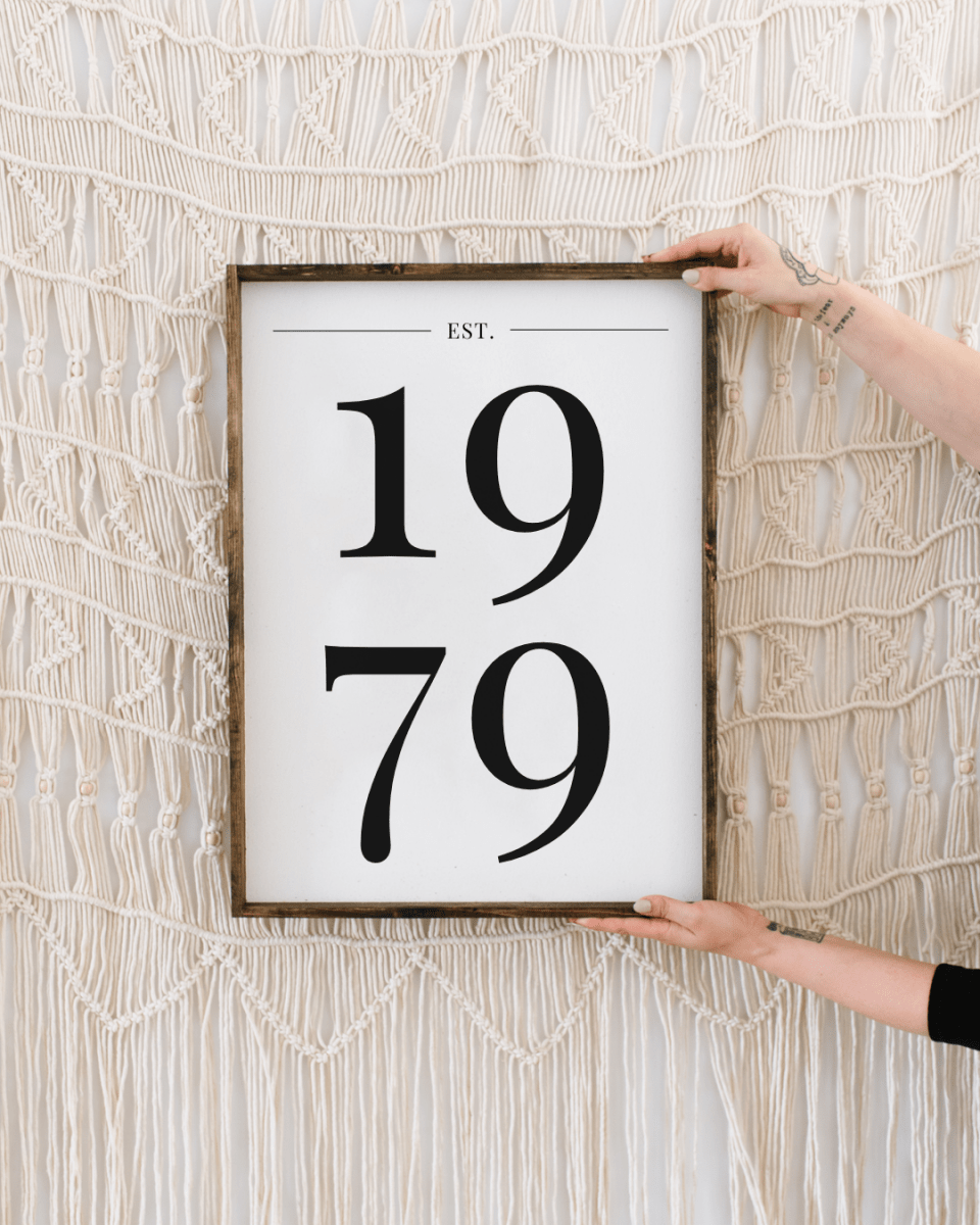 Custom Established Year Sign - WilliamRaeDesigns