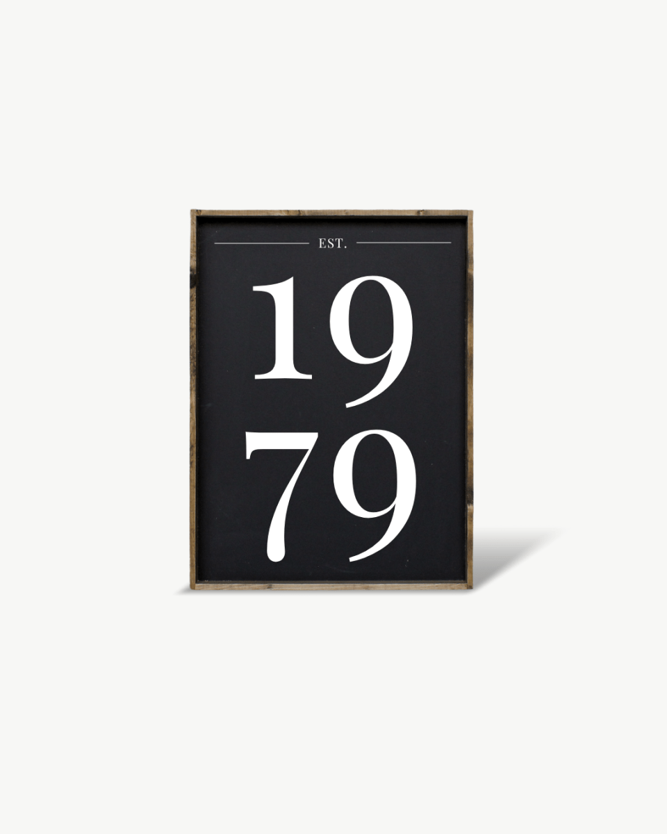 Custom Established Year Sign - WilliamRaeDesigns