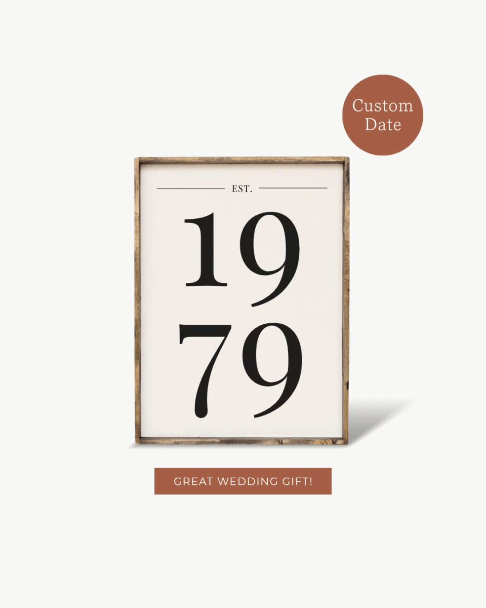 Custom Established Year Sign - WilliamRaeDesigns