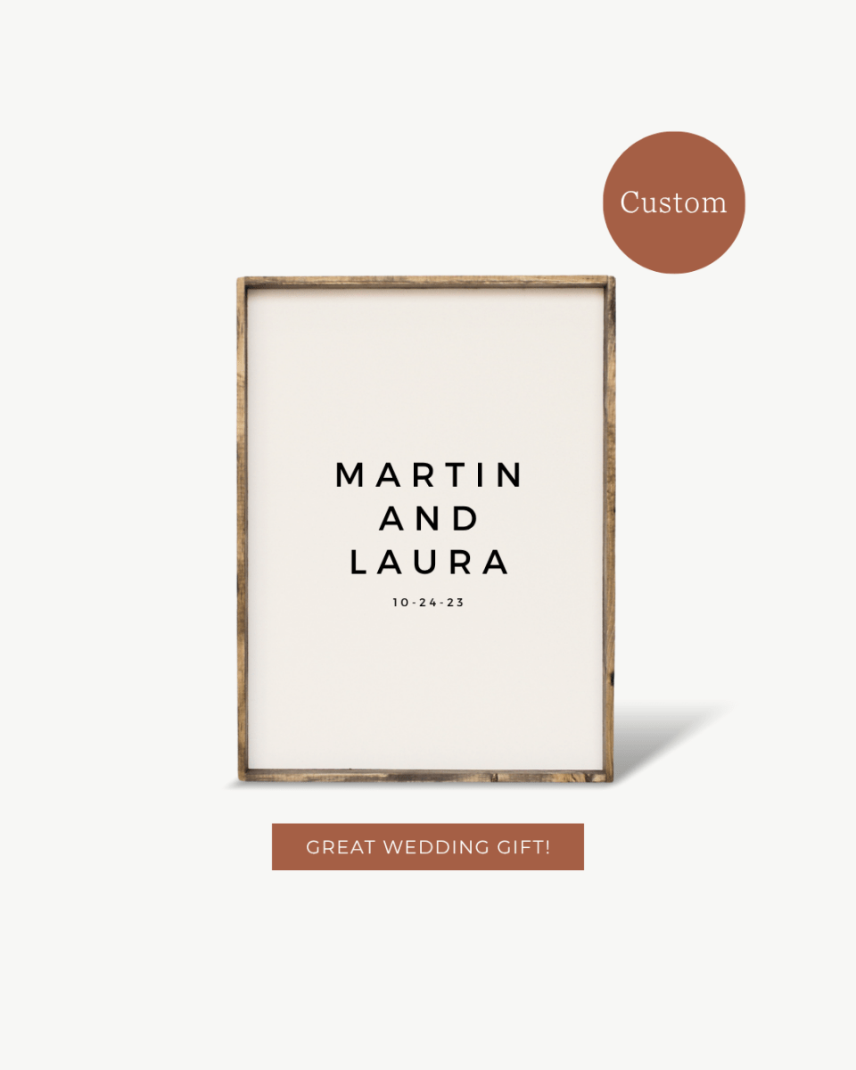 Custom Wedding Date Sign / Guest Book - WilliamRaeDesigns