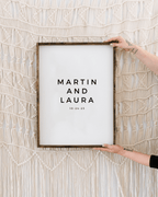 Custom Wedding Date Sign / Guest Book - WilliamRaeDesigns