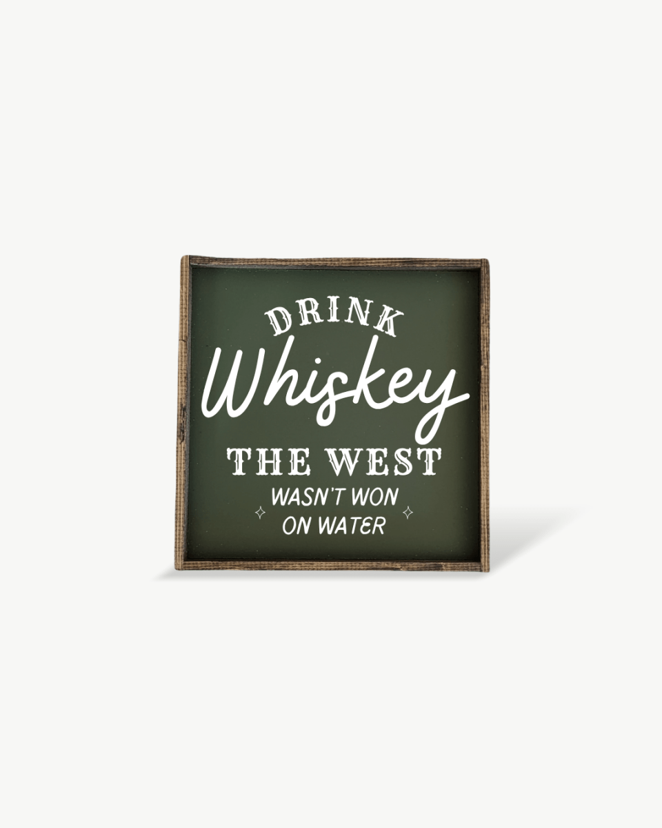 Drink Whiskey Wood Sign - WilliamRaeDesigns