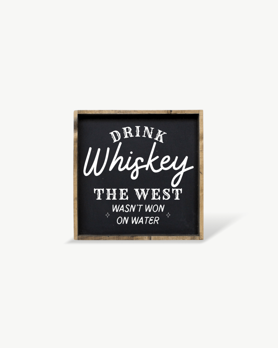 Drink Whiskey Wood Sign - WilliamRaeDesigns