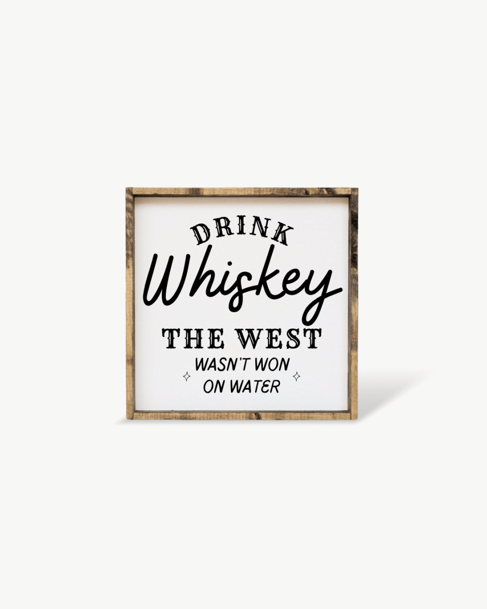 Drink Whiskey Wood Sign - WilliamRaeDesigns