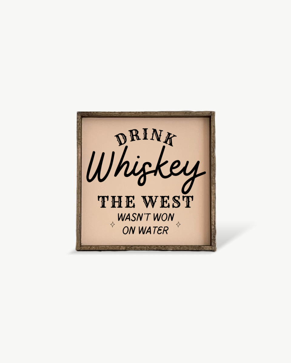 Drink Whiskey Wood Sign - WilliamRaeDesigns