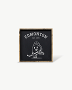 Edmonton Hockey Puck Wood Sign – Hockey - Inspired Wall Art - WilliamRaeDesigns