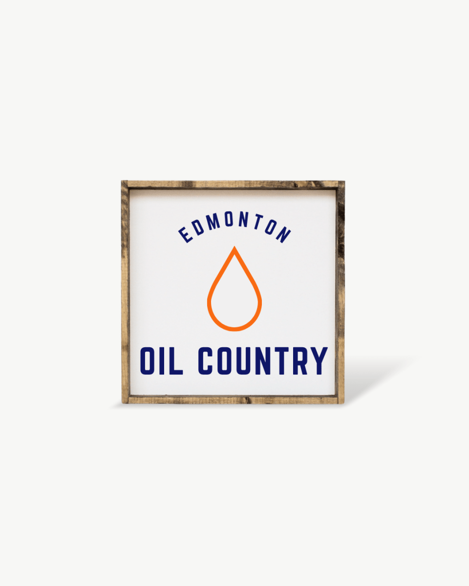 Edmonton Oil Country Wood Sign – Edmonton Hockey - Inspired Wall Art - WilliamRaeDesigns