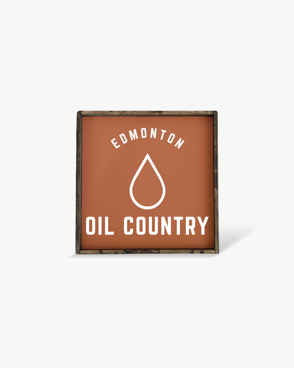 Edmonton Oil Country Wood Sign – Edmonton Hockey - Inspired Wall Art - WilliamRaeDesigns