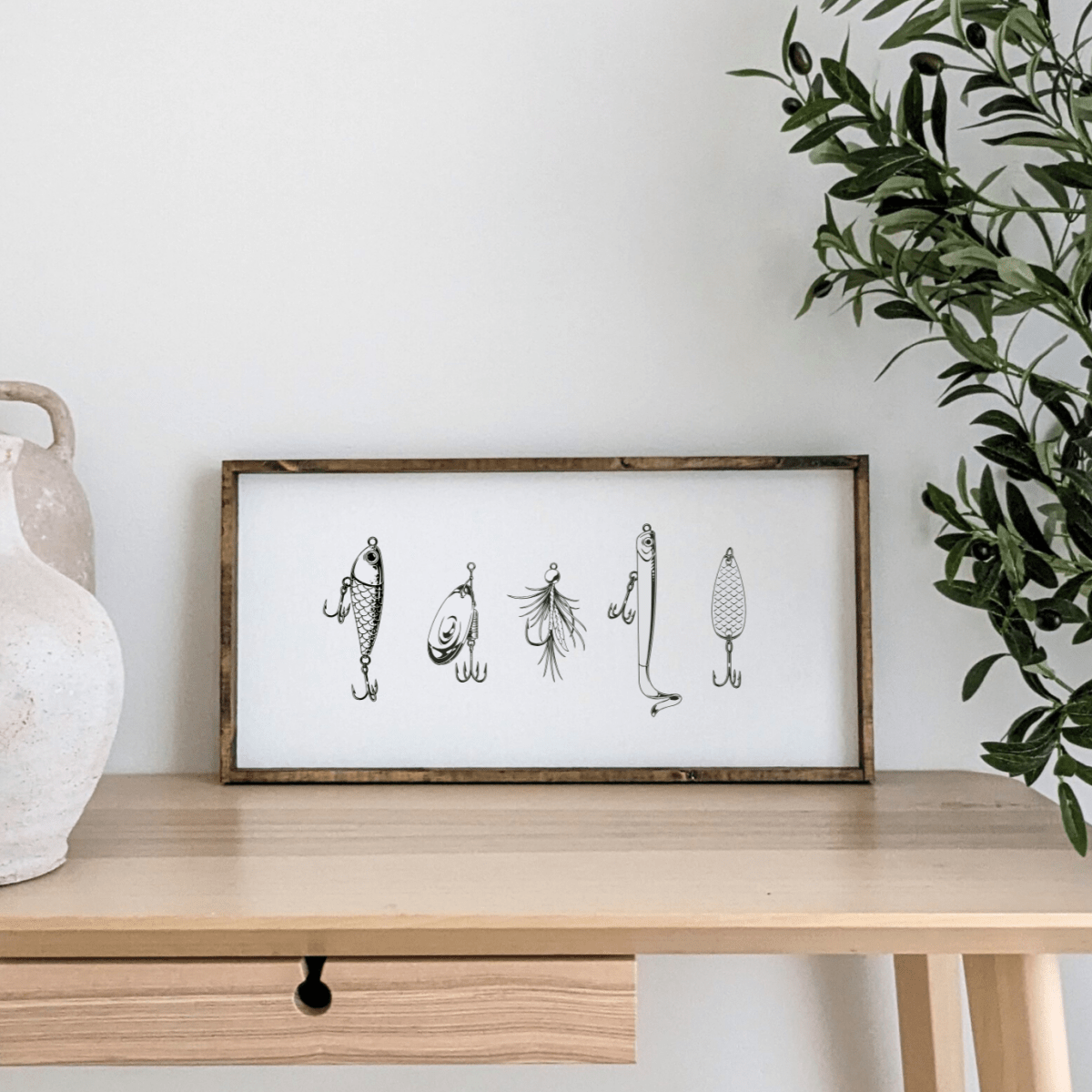 Fishing Lures Wood Sign - WilliamRaeDesigns