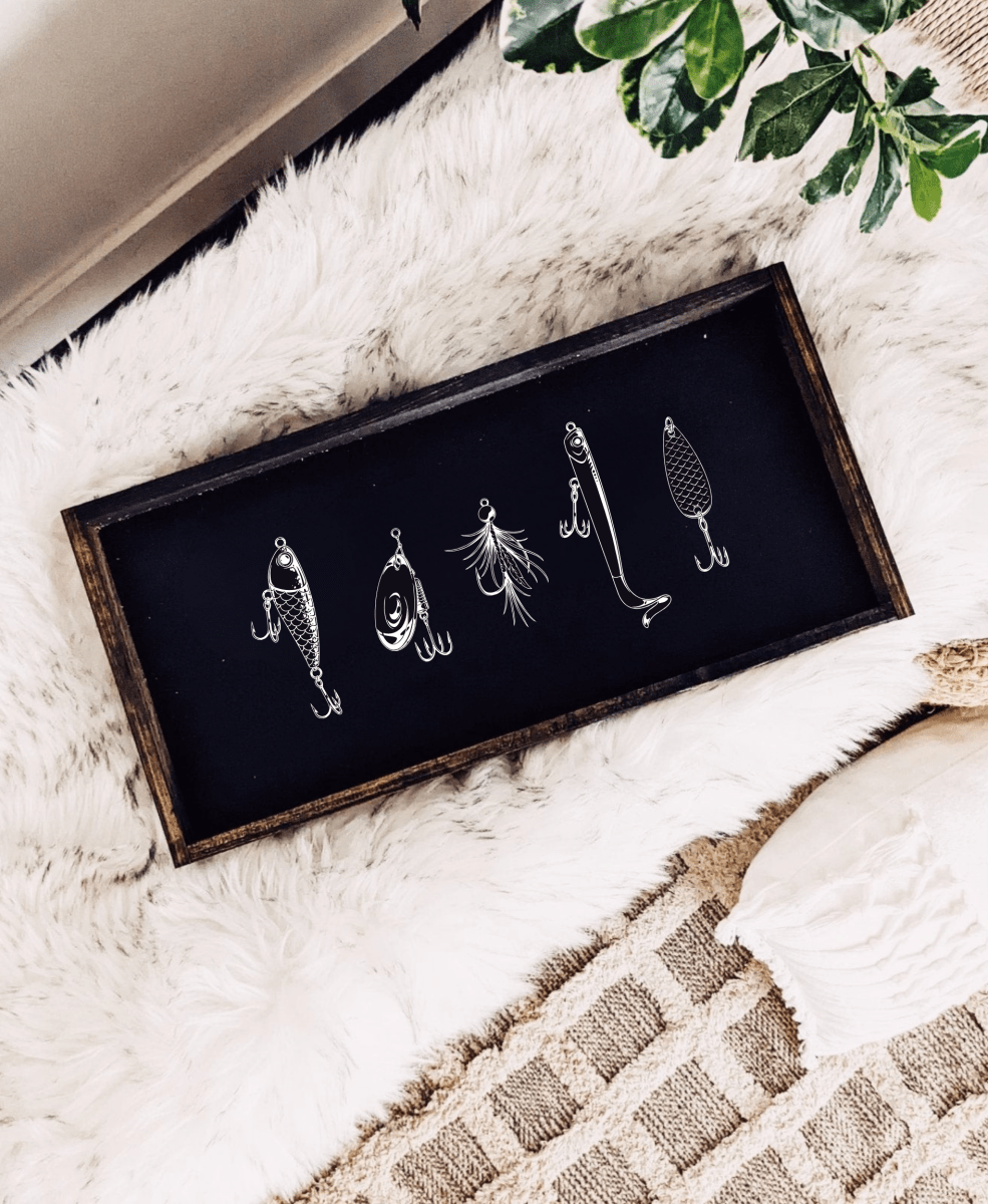 Fishing Lures Wood Sign - WilliamRaeDesigns