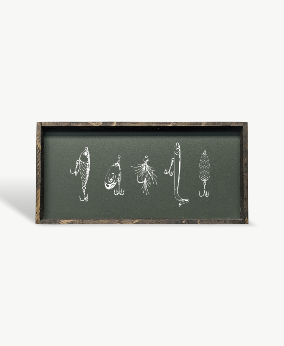 Fishing Lures Wood Sign - WilliamRaeDesigns