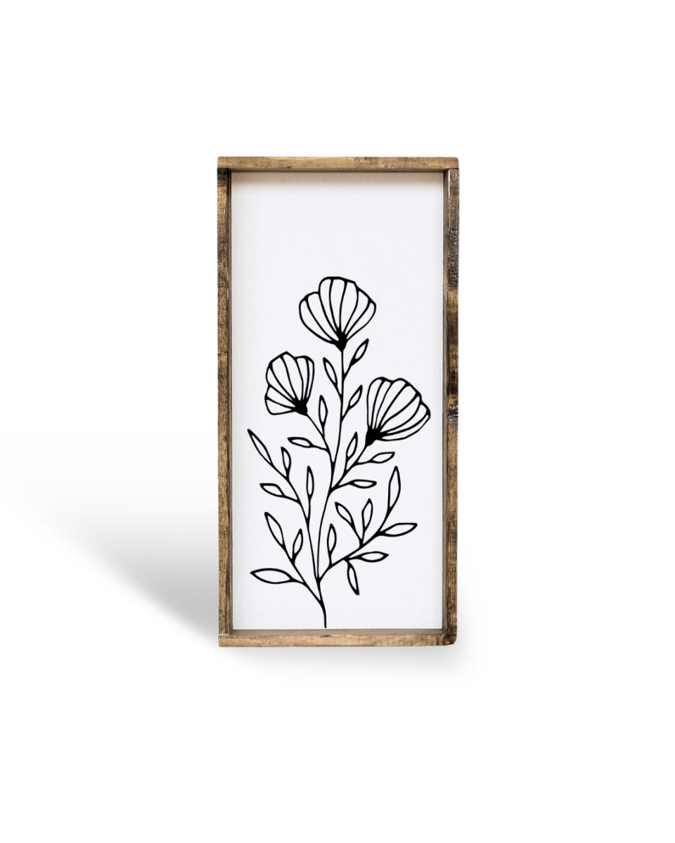 Flower Bouquet Wood Sign - WilliamRaeDesigns
