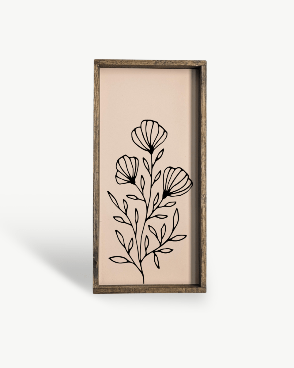 Flower Bouquet Wood Sign - WilliamRaeDesigns