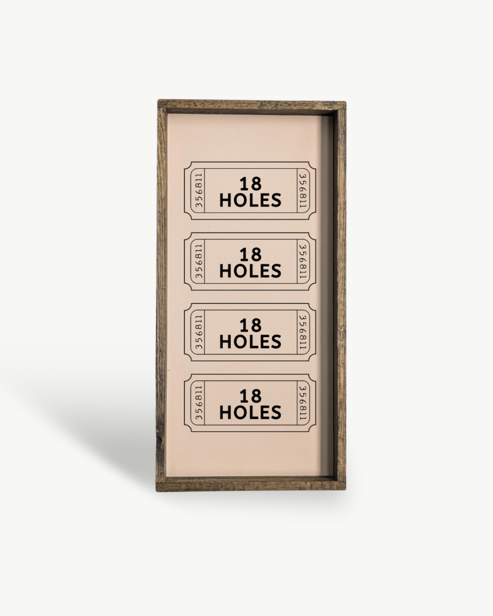 Golf Tickets Wood Sign - WilliamRaeDesigns
