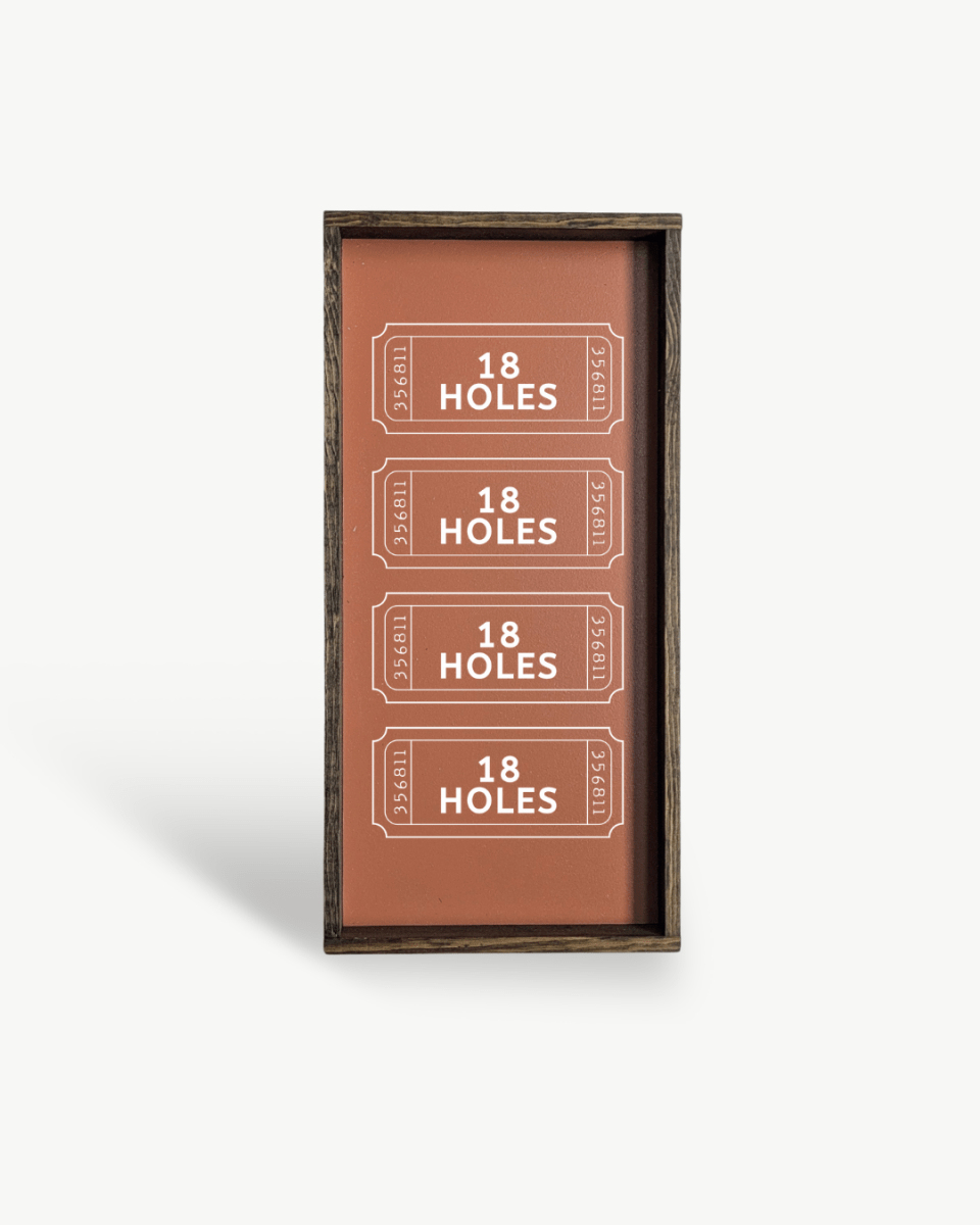 Golf Tickets Wood Sign - WilliamRaeDesigns