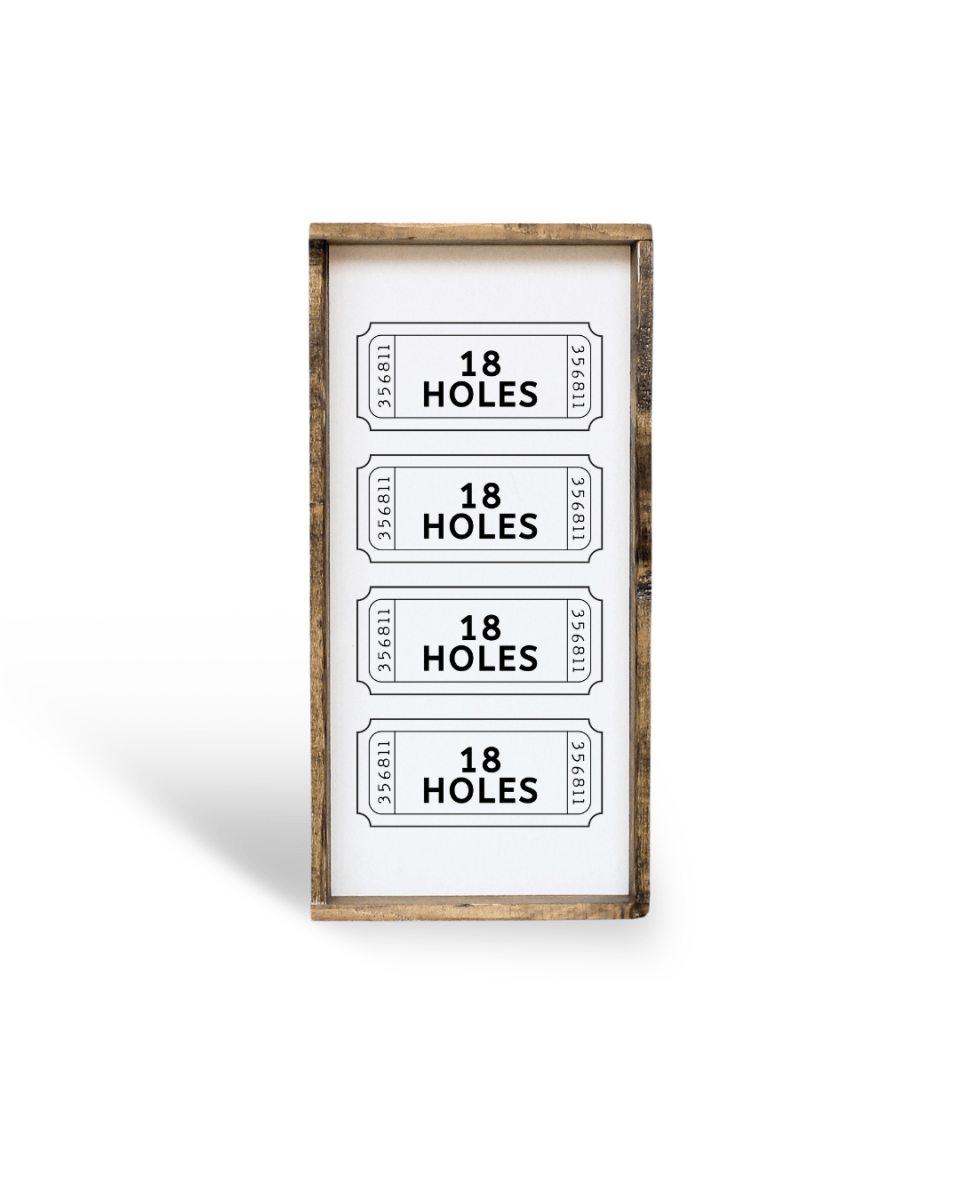 Golf Tickets Wood Sign - WilliamRaeDesigns