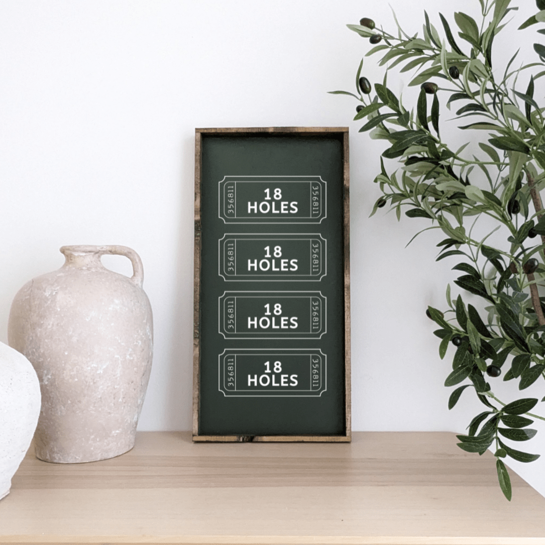 Golf Tickets Wood Sign - WilliamRaeDesigns