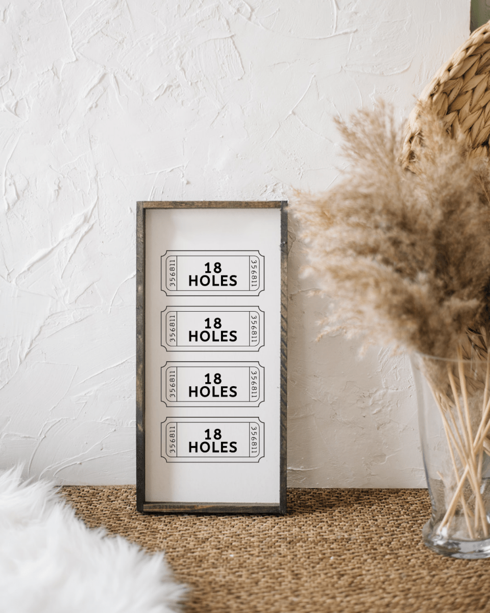 Golf Tickets Wood Sign - WilliamRaeDesigns