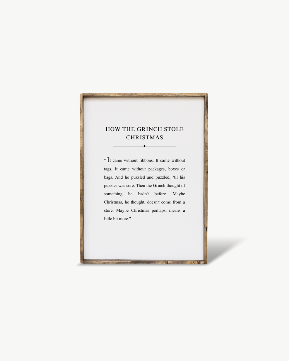How the Grinch Stole Christmas Framed Print - WilliamRaeDesigns