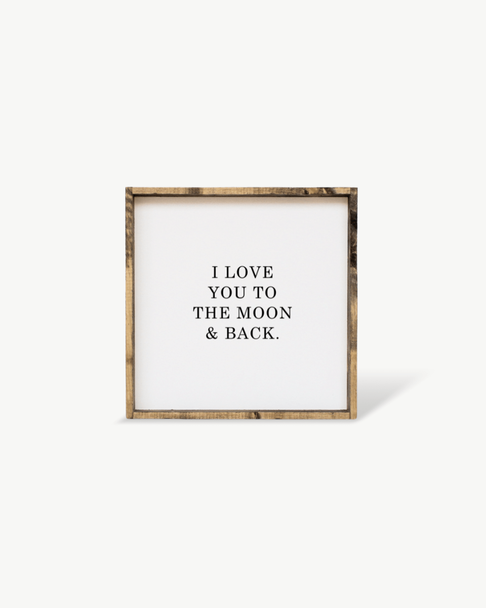 I Love You to the Moon & Back Wood Sign – Nursery Wall Art - WilliamRaeDesigns