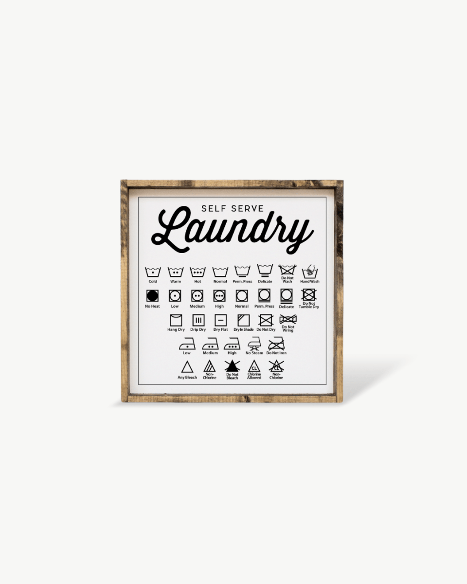 Laundry Symbols Wood Sign - WilliamRaeDesigns
