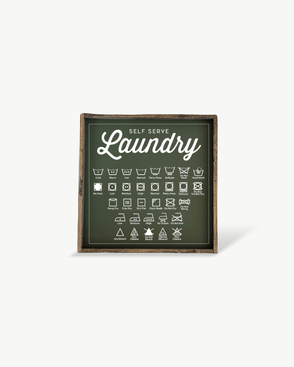 Laundry Symbols Wood Sign - WilliamRaeDesigns