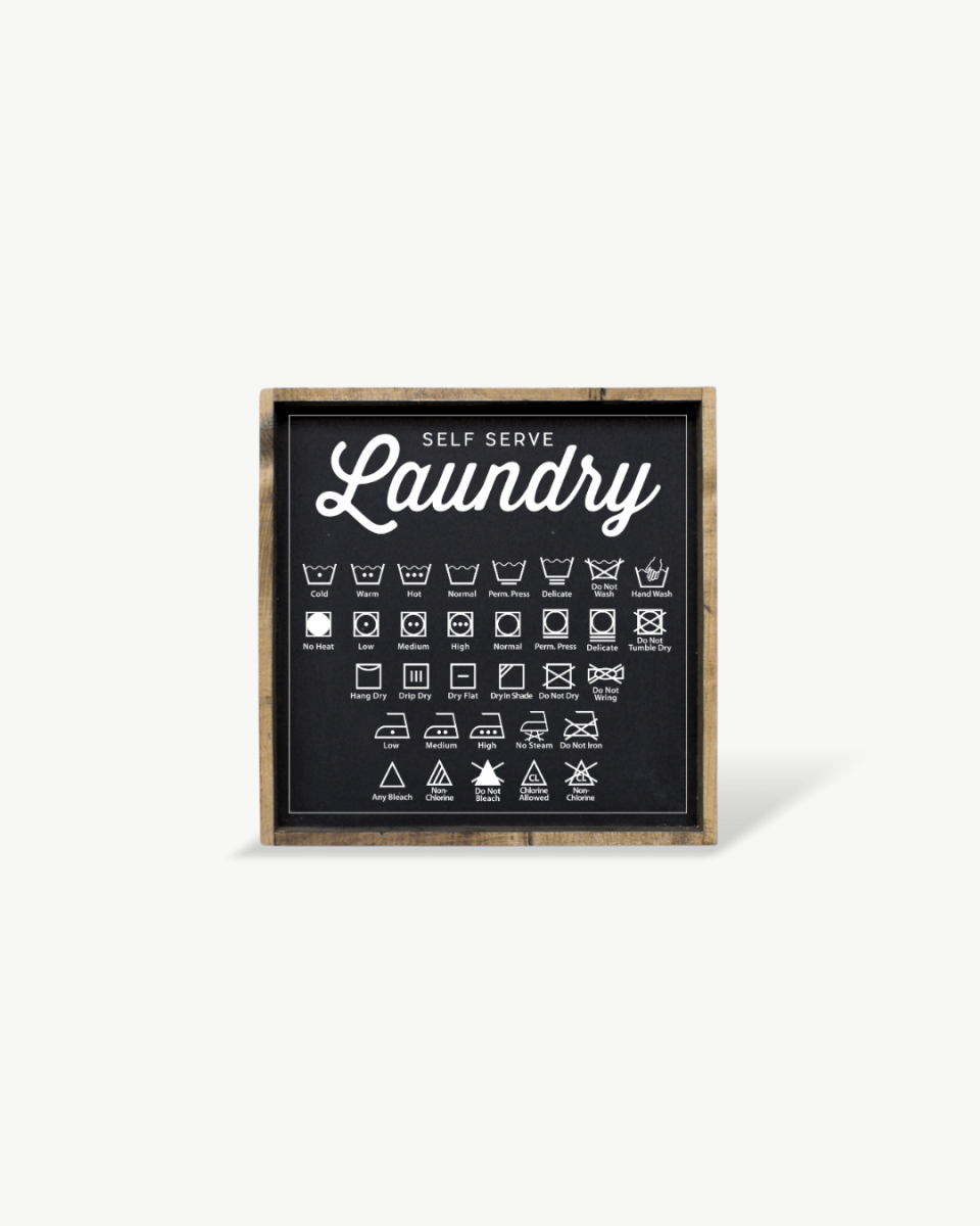 Laundry Symbols Wood Sign - WilliamRaeDesigns