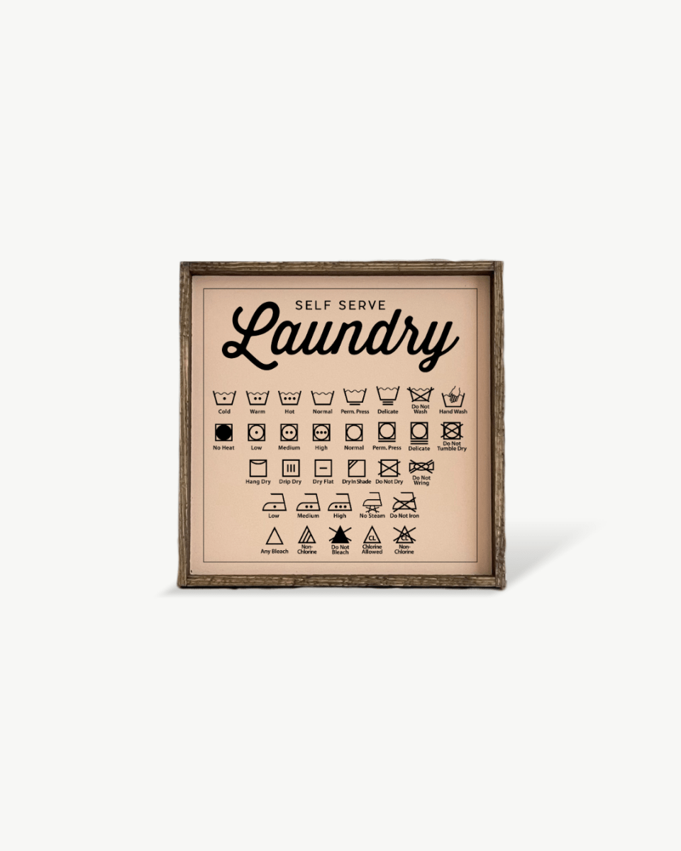 Laundry Symbols Wood Sign - WilliamRaeDesigns