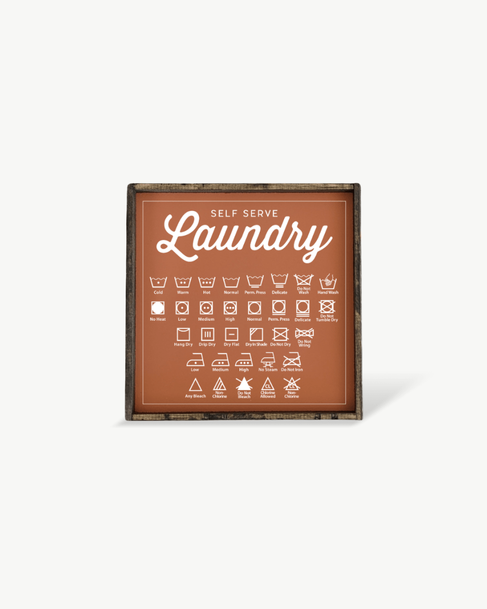 Laundry Symbols Wood Sign - WilliamRaeDesigns