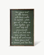 Love Grows Best in Little Houses Wood Sign – Family Quote Wall Art - WilliamRaeDesigns